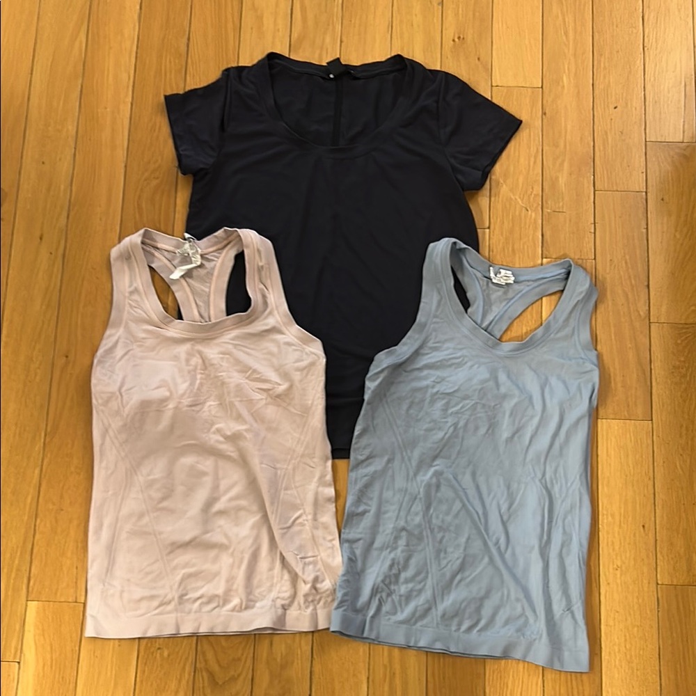 Lot 3 Athleta Momentum Tank Tops & Short Sleeve T-Shirt Women's size XS/XXS